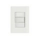 CONJUNTO PLACA 4X2 + 1 INTERRUPTOR PARALELO TERMOPL 10A 250V LINHA GIZ BRANCO TRAMONTINA
