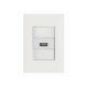 CONJUNTO PLACA 4X2 + 1 TOMADA USB 1,5A EM TERMOPLASTICO LINHA GIZ BRANCO TRAMONTINA BIVOLT