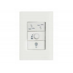 CONJUNTO PLACA 4X2 + VARIADOR DE VENTILADOR EM TERMOPLASTICO LINHA GIZ BRANCO TRAMONTINA 220V