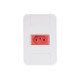 CJ PLACA 4X2 + 1 TOMADA 2P + T VERMELHA TERMOPL 20A 250V LINHA TABLET BRANCO TRAMONTINA