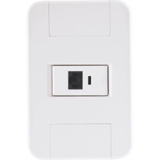 CONJUNTO 4X2 - 1 TOMADA RJ 45 (CAT 5E) TRAMONTINA