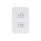 CONJUNTO PLACA 4X2 + 2 TOMADA 2P + T TERMOPL 10A 250V LINHA TABLET BRANCO TRAMONTINA