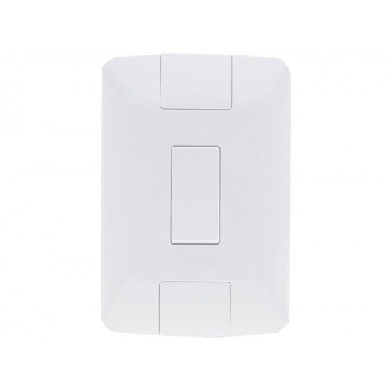 CONJUNTO PLACA 4X2 + 1 INTERRUPTOR SIMPLES TERMOPL 6A 250V LINHA ARIA BRANCO TRAMONTINA