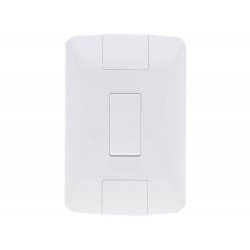 CONJUNTO PLACA 4X2 + 1 INTERRUPTOR SIMPLES TERMOPL 6A 250V LINHA ARIA BRANCO TRAMONTINA