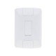 CONJUNTO PLACA 4X2 + 1 INTERRUPTOR SIMPLES TERMOPL 6A 250V LINHA ARIA BRANCO TRAMONTINA