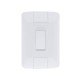 CJ PLACA 4X2 + 1 INTER BIPOLAR SIMPLES TERMOPL 10A 250V LINHA ARIA BRANCO TRAMONTINA