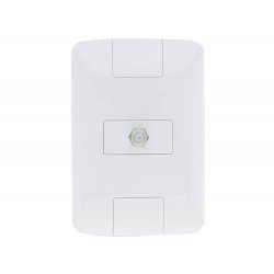 CONJUNTO PLACA 4X2 +1 TOMADA TV SAT EM TERMOPLASTICO LINHA ARIA BRANCO TRAMONTINA