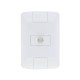 CONJUNTO PLACA 4X2 +1 TOMADA TV SAT EM TERMOPLASTICO LINHA ARIA BRANCO TRAMONTINA