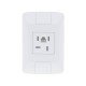 CONJUNTO PLACA 4X2 + 1 TOMADA PARA TELEFONE 4P+RJ11 TERMOPL LINHA ARIA BRANCO TRAMONTINA