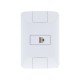 CONJUNTO PLACA 4X2 + 1 TOMADA PARA TELEFONE RJ11 TERMOPL LINHA ARIA BRANCO TRAMONTINA