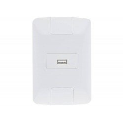 CONJUNTO PLACA 4X2 + 1 TOMADA USB 1,5A EM TERMOPLASTICO LINHA ARIA BRANCO TRAMONTINA BIVOLT