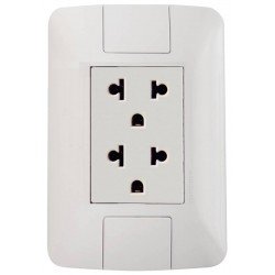 CONJUNTO 2 TOMADAS 2PMAIST UNIVERSAL 15 16 A 250 V BRANCO - ARIA TRAMONTINA