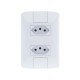 CONJUNTO PLACA 4X2 + 2 TOMADA 2P + T TERMOPL 20A 250V LINHA ARIA BRANCO TRAMONTINA