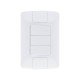CJ PLACA 4X2 + 3 INTERRUPTOR PARALELO TERMOPL 6A 250V LINHA ARIA BRANCO TRAMONTINA