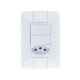 CJ PLACA 4X2 + 2INTER PARALELO 6A+ 1 TOMAD 2P + T TERMOPL 20A 250V ARIA BRANCO TRAMONTINA