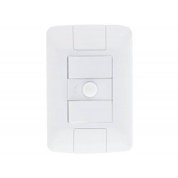 CONJUNTO PLACA 4X2 + VARIADOR DE VENTILADOR EM TERMOPLASTICO LINHA ARIA BRANCO TRAMONTINA BIVOLT