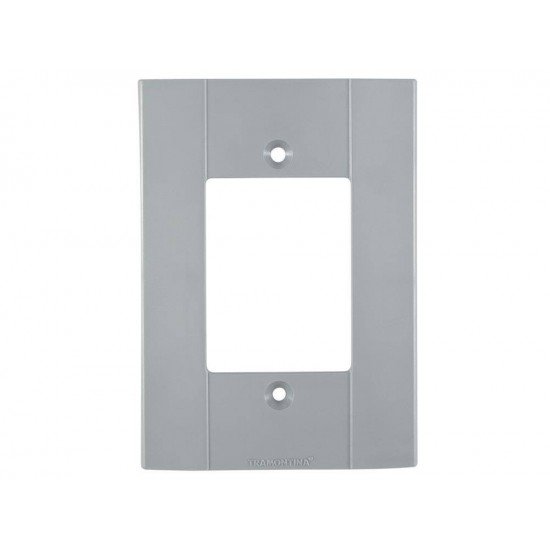 KIT 12 UNI TAMPA 4X2 3 POSTOS JUNTOS EM TERMOPLASTICO CINZA ESCURO LINHA PLASTIBOX TRAMONTINA