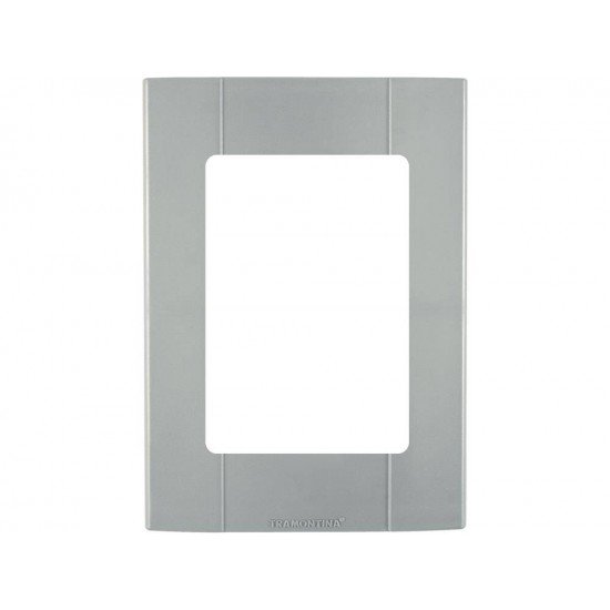 KIT 12 UNI TAMPA 4X2 3 POSTOS JUNTOS EM TERMOPLASTICO CINZA ESCURO LINHA PLASTIBOX TRAMONTINA