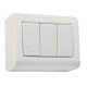 KIT 10 UNI CJ CX+TAMPA + 3 INTERRUPTOR SIMPLES TERMOPL 10A 250V LINHA LIZFLEX BRANCO TRAMONTINA
