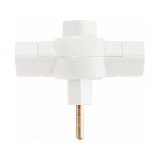 KIT 20 UNI PLUGUE T 2P EM TERMOPLASTICO COM COMPONENTES METALICOS 10A 250V BRANCO TRAMONTINA
