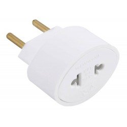 ADAPTADOR 2P UNIVERSAL EM TERMOPLASTICO COMPONENTES METALICOS 10A 250V BRANCO TRAMONTINA