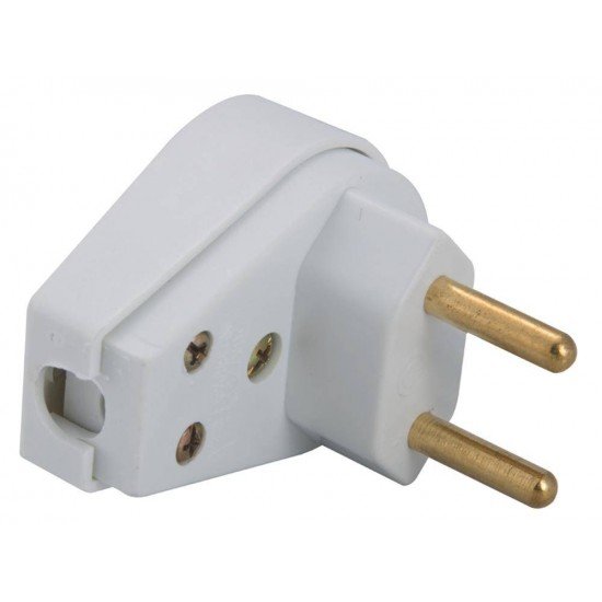 KIT 20 UNI PLUGUE MACHO 2P TERMOPLASTICO C COMPONENTES METALICOS 20A 250V BRANCO TRAMONTINA