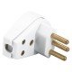 KIT 20 UNI PLUGUE ANGULAR 2P + T TERMOPLASTICO C COMPONENTES METALICOS 20A 250V BRANCO TRAMONTINA