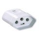 KIT 20 UNI PLUGUE FEMEA 2P + T TERMOPLASTICO C COMPONENTES METALICOS 20A 250V BRANCO TRAMONTINA