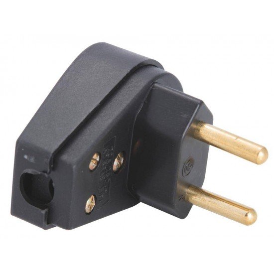 KIT 20 UNI PLUGUE ANGULAR 2P TERMOPLASTICO C COMPONENTES METALICOS 20A 250V PRETO TRAMONTINA