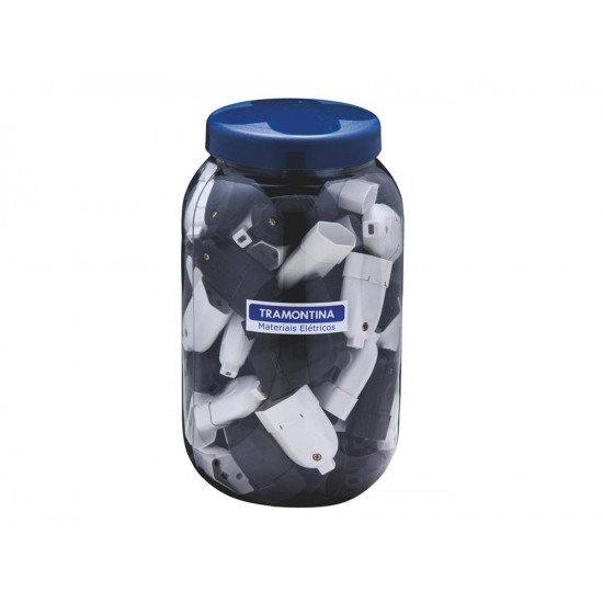 POTE 66 UNI PLUGUE FEMEA 2P EM TERMOPLASTICO C COMPON METALICOS 10A 250V TRAMONTINA