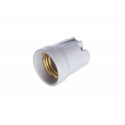 KIT 10 UNI SUPORTE FIXO EM PORCELANA CONICO PARA LAMPADA INCANDESCENTE 250V 4A BASE E27 TRAMONTINA