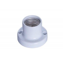 KIT 10 UNI SUPORTE FIXO EM BAQUELITE TETO RETO PARA LAMPADA 250V 4A BASE E27 TRAMONTINA