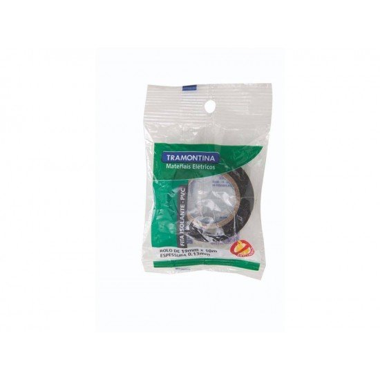 KIT 12 UNI FITA ISOLANTE EM TERMOPLASTICO PRETA 5 METROS 0,13MM X 19MM FLOW PACK TRAMONTINA