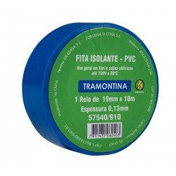 FITA ISOLANTE AZUL 10 M 0,13 MM X 19 MM TRAMONTINA