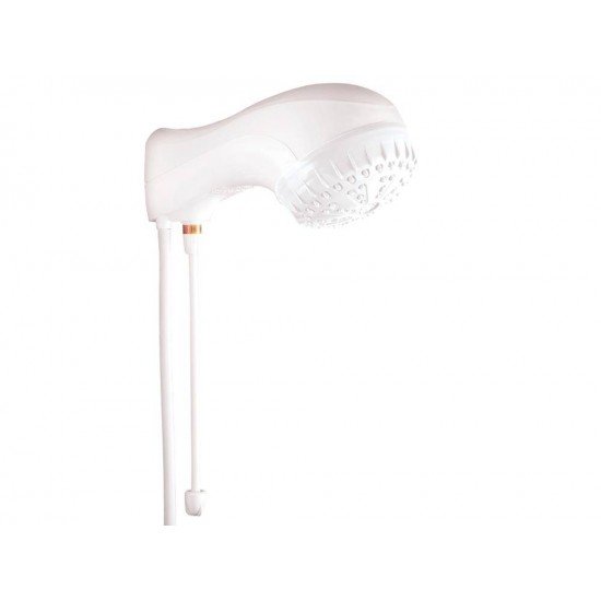 DUCHA ELETRONICA BRANCA 6500W EM TERMOPLASTICO COM COMPONENETES METALICOS TRAMONTINA 220V