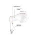 DUCHA ELETRONICA BRANCA 6500W EM TERMOPLASTICO COM COMPONENETES METALICOS TRAMONTINA 220V
