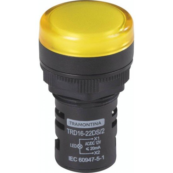 SINALIZADOR TRD16-22DS 2 12 V AMARELO TRAMONTINA