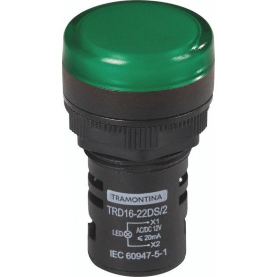 SINALIZADOR TRD16-22DS 2 12 V VERDE TRAMONTINA
