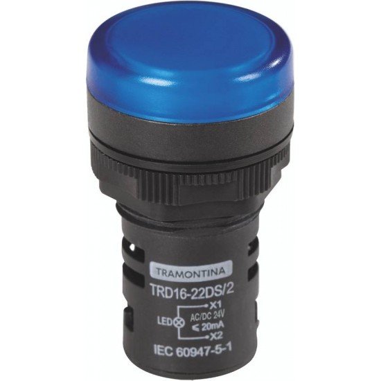 SINALIZADOR TRD16-22DS 2 24 V AZUL TRAMONTINA