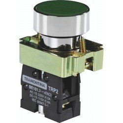 BOTAO DE IMPULSO TRP2-BA31 1NA VERDE COM BASE DE METAL TRAMONTINA