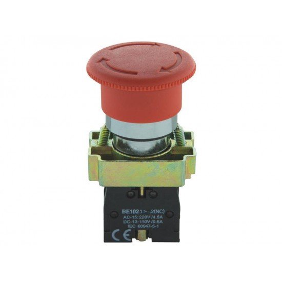 BOTAO DE EMERGENCIA TRP2-BS542 1NF EM METAL COM ACIONAMENTO EM TERMOPLASTICO TRAMONTINA