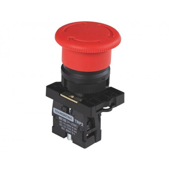 BOTAO DE EMERGENCIA TRP2-ES542 -1NF VERMELHO EM TERMOPLASTICO TRAMONTINA