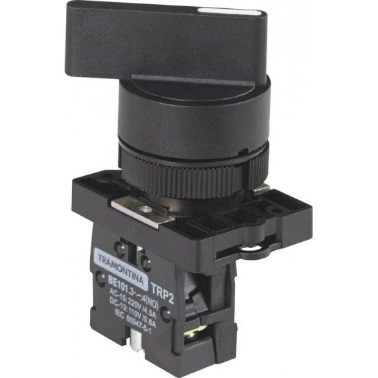 BOTAO SELETOR TRP2-EJ21 1NA DUAS POSICOES BASE DE PLASTICO TRAMONTINA