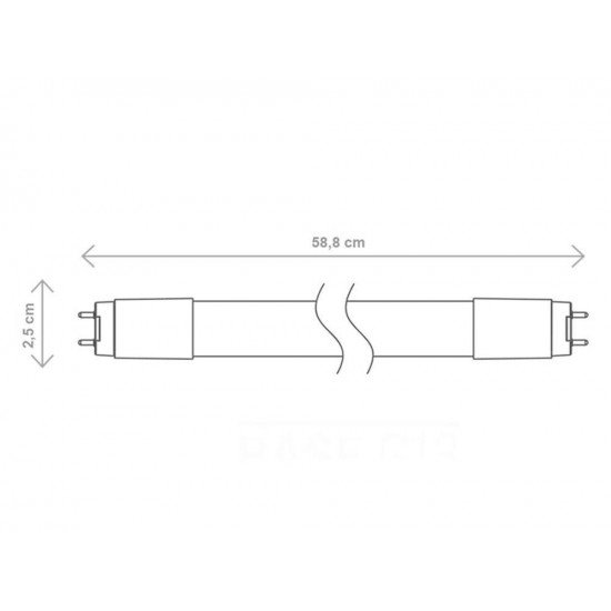 LAMPADA DE LED TIPO TUBO 9W 6500K BRANCA TRAMONTINA