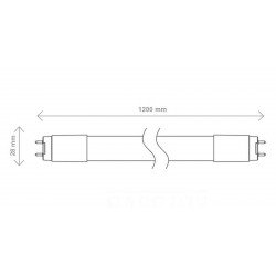 LAMPADA LED TUBO BASE G13 1850 LM 18 W BIVOLT 6500 K LUZ BRANCA TRAMONTINA