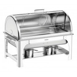 RECHAUD RETANGULAR EM ACO INOX BANHO MARIA TAMPA GIRATORIA COM FOGAREIRO CUBA 1 1 9 L TRAMONTINA