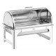 RECHAUD RETANGULAR EM ACO INOX BANHO MARIA TAMPA GIRATORIA CUBA 1 1 9 L TRAMONTINA