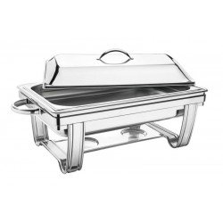 RECHAUD RETANGULAR EM ACO INOX BANHO MARIA TAMPA REMOVIVEL CUBA 1 1 9 L TRAMONTINA