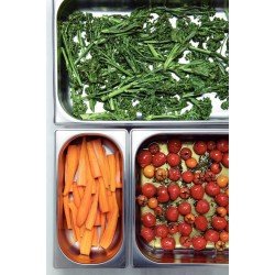 CUBA TRAMONTINA GN 1/1 EM AÇO INOX SEM ALÇAS PROFUNDIDADE 100 MM AÇO 304