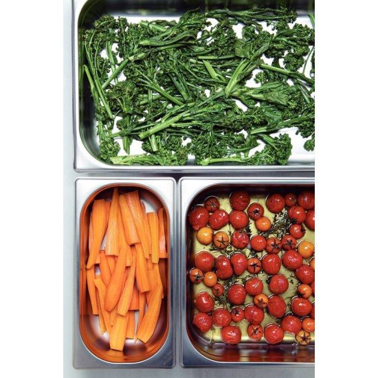 CUBA TRAMONTINA 1/4 EM AÇO INOX SEM ALÇAS PROFUNDIDADE 100 MM AÇO 304